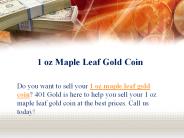 1 Oz Platinum Maple Leaf Coin