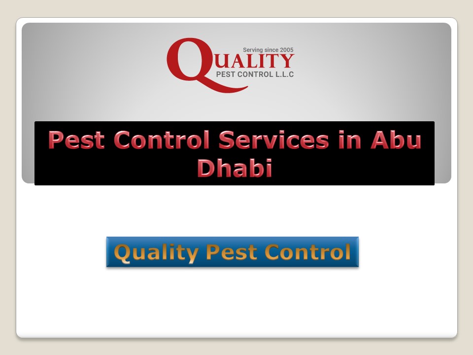 Pest Control Services in Abu Dhabi