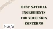 Best Natural Ingredients For Your Skin Concerns