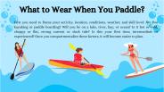 What To Wear When You Paddle