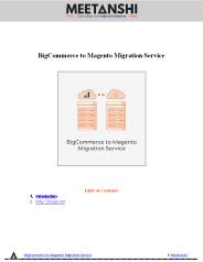 BigCommerce to Magento Migration Service