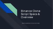 Binance clone script specifications