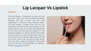 Lip Lacquer Vs Lipstick
