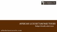 African Luxury Safari Tours