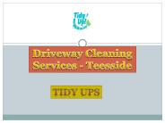 Driveway Cleaning Services - Teesside