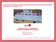 The Professional Commercial Roofing Company in Atlanta GA