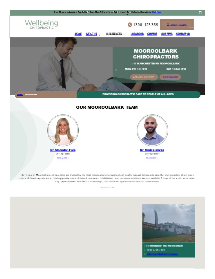 Mooroolbark Chiropractors | Available 7 Days | Open Late | BOOK ONLINE