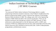 Indian Institute of Technology BHU | IIT BHU Courses