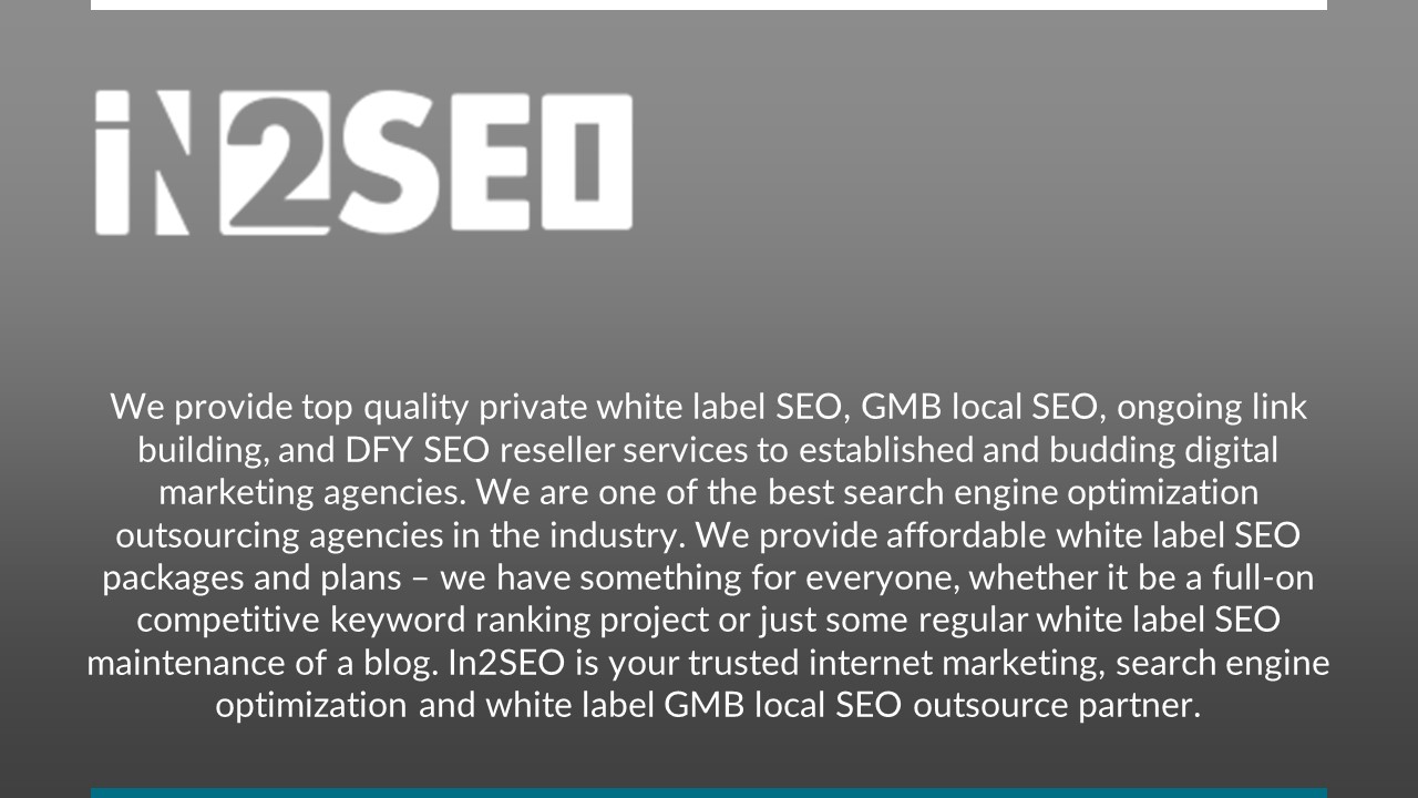 White Label SEO - In2SEO