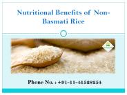 Nutritional Benefits of Non-Basmati Rice