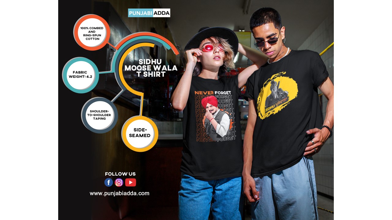 Sidhu Moose Wala Printed T Shirt | Punjabi Adda