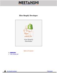 Hire Shopify Developer
