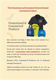 Why Promotional and Customized Products Demand Increasing Nowadays?