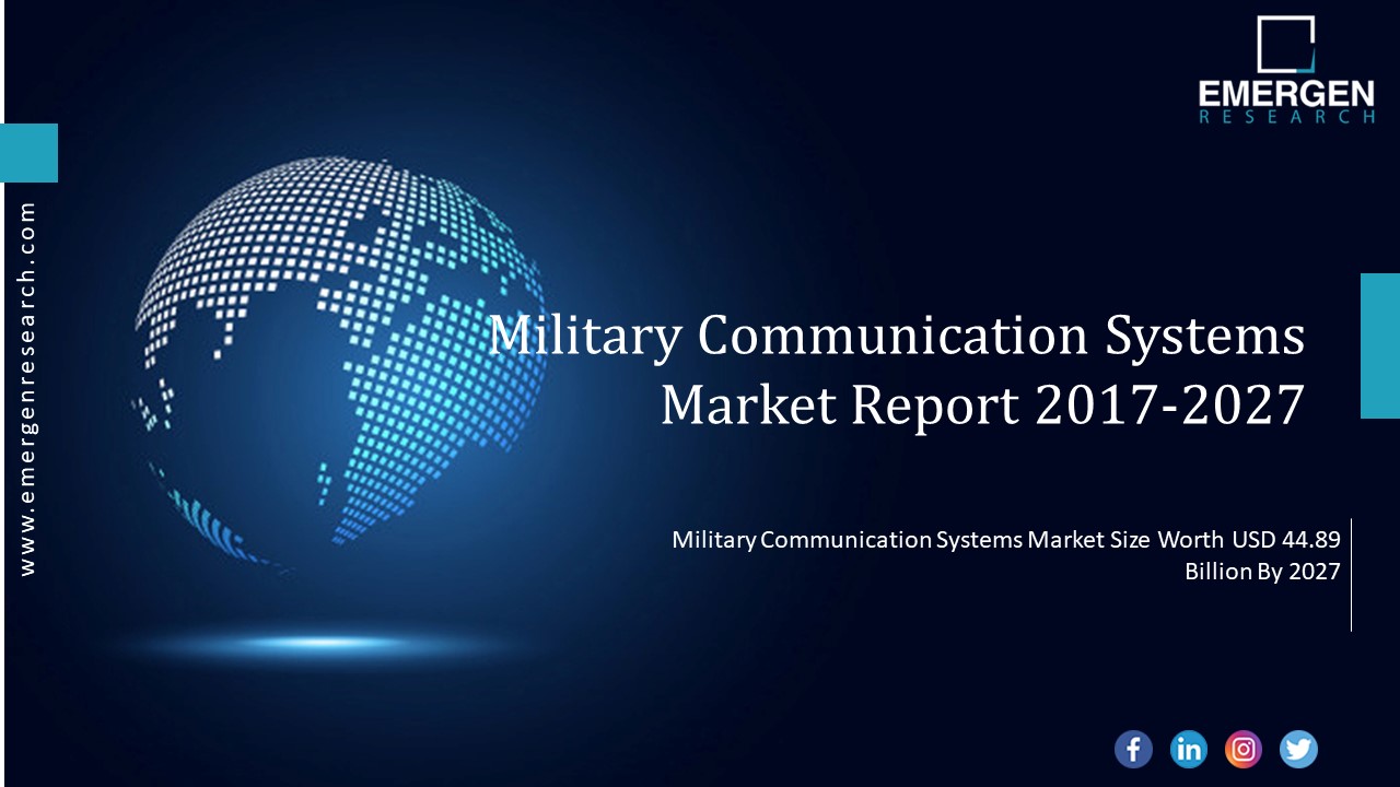 Military Communication Systems Market Size Worth USD 44.89 Billion By 2027