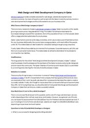 Web Design and Web Development Company in Qatar