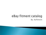 eBay fitment catalog - Azfitment