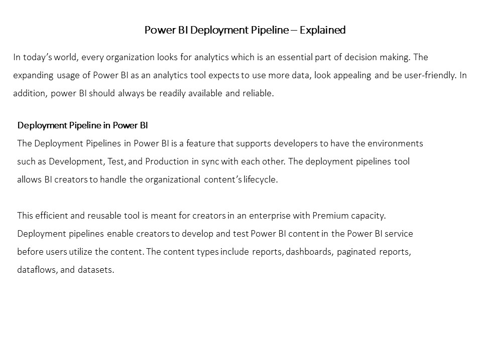 Power BI Deployment Pipeline – Explained