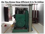 Features and position of Diesel generators