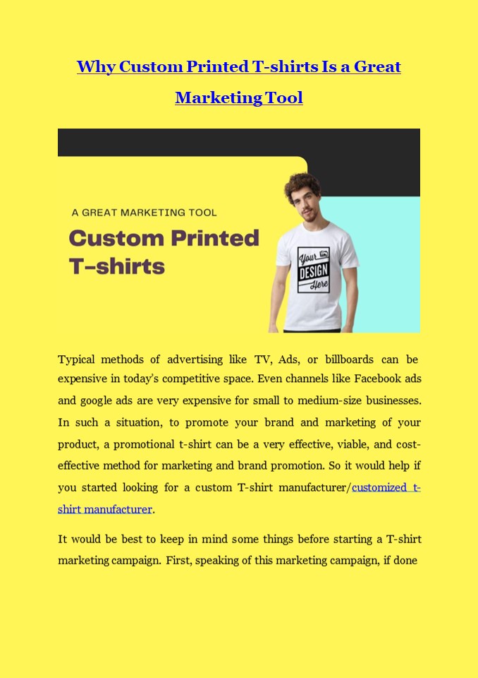 Why Custom Printed T-shirts Is a Great Marketing Tool (1)