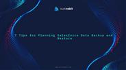 Salesforce Data Backup and Recovery