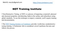 NDT Course Online In Coimbatore | NDT