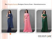 Shop Designer Sequin Sarees Online USA – Oneminutesarees
