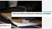 HOW DO I WRITE AN EXCELLENT PERSONAL STATEMENT