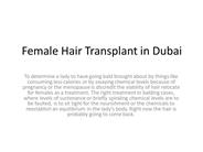 female hair transplant in dubai