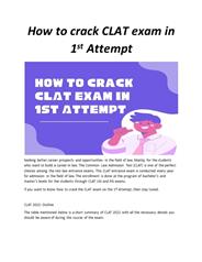 How to Crack clat in first attempt