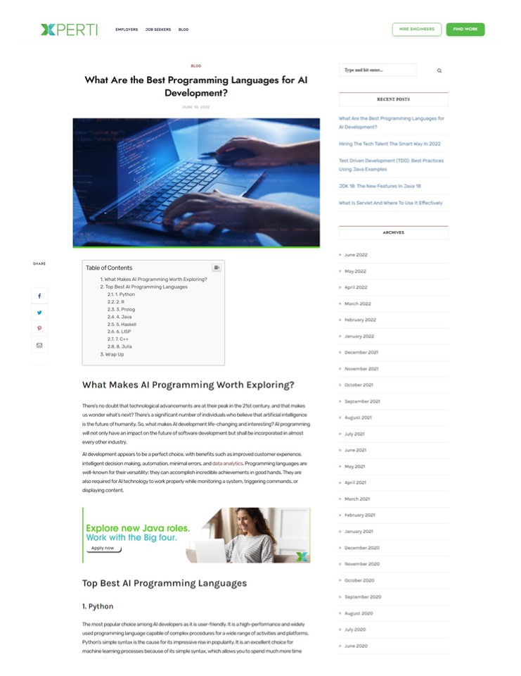What Are the Best Programming Languages for AI Development ...