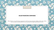 Solar Financing Companies