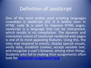 Definition of JavaScript