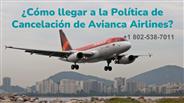 Política de cancelación de Avianca Airlines