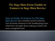 Sage 50 Unable To Connect To The Sage Data Service Warning