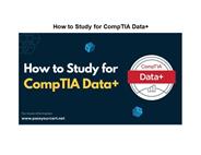 How to Study for CompTIA Data+
