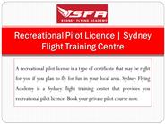 Recreational Pilot Licence | Sydney Flight Training Centre