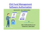 Chit Fund Management Software Authorization