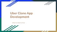 Uber Clone App Development