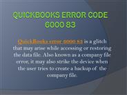 How to Fix QuickBooks Error Code 6000 83
