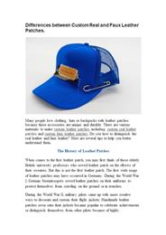 Differences between Custom Real and Faux Leather Patches.