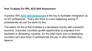 How To Apply For RPL ACS Skill Assessment
