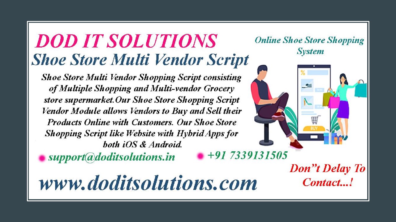 Online Shoe Store Multi Vendor System - DOD IT SOLUTIONS
