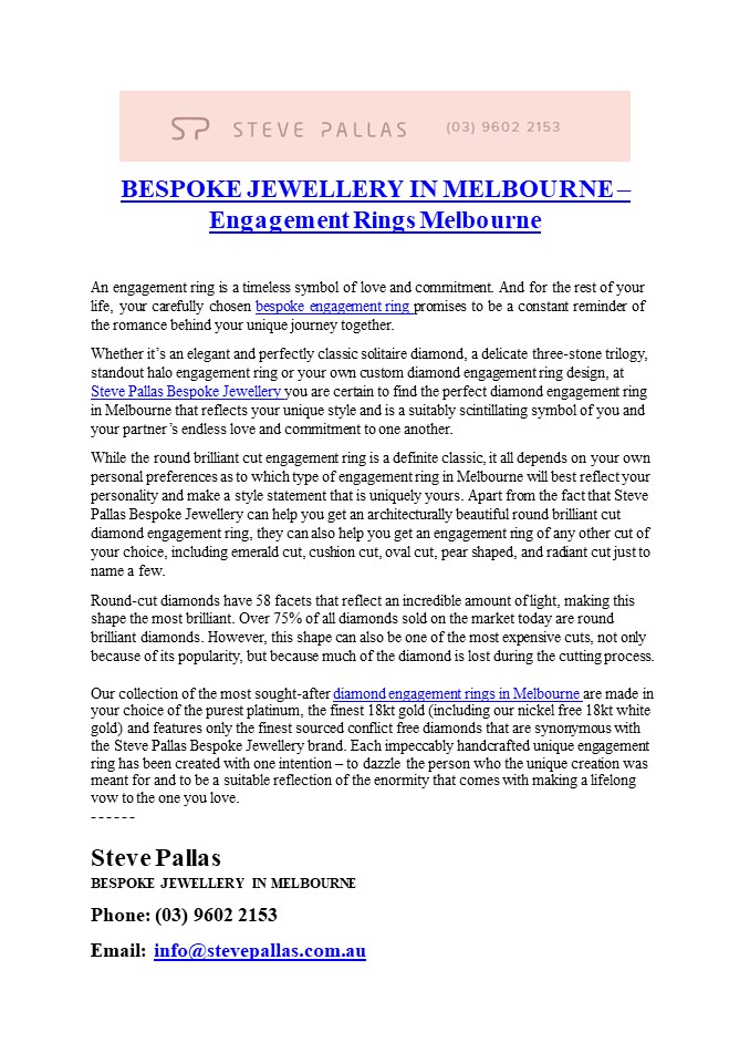 Wedding Rings | Steve Pallas Bespoke Jewellery