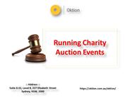 Running Charity Auction Events