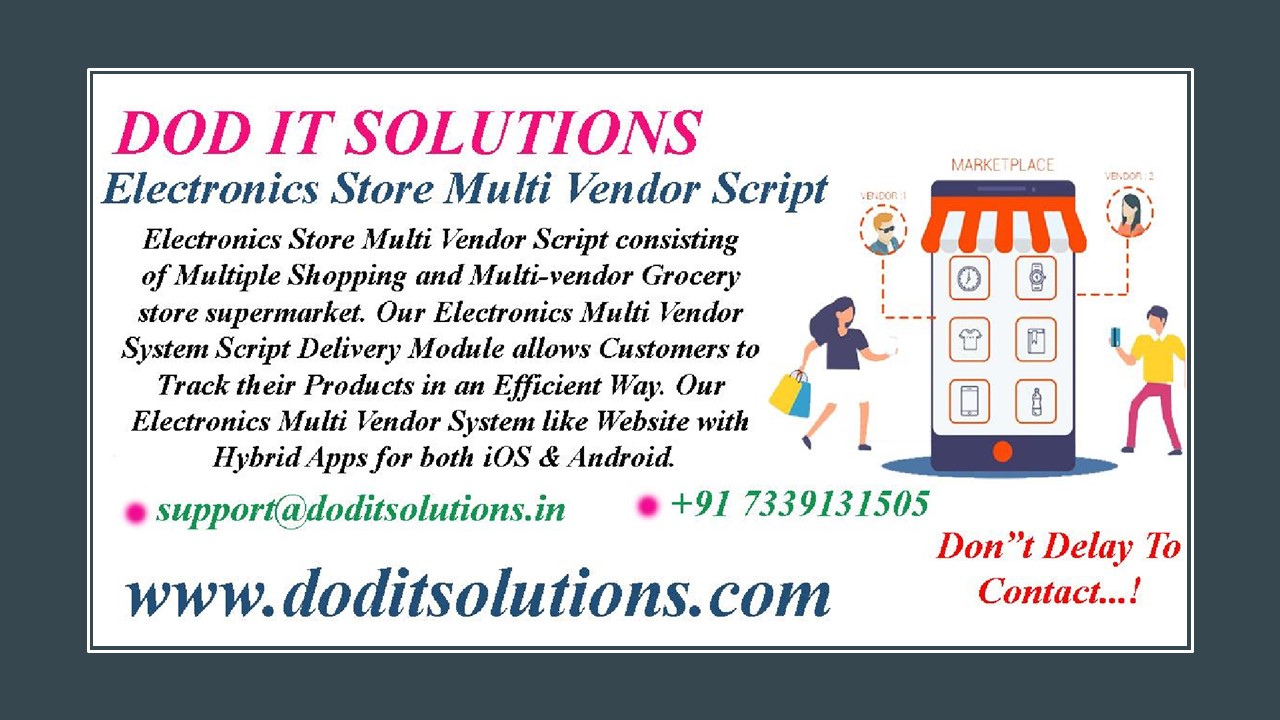 Online Electronics Store Multi Vendor System - DOD IT SOLUTIONS