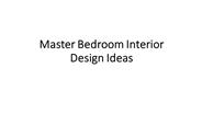Master Bedroom Interior Design Ideas