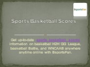 Sports Basketball Scores