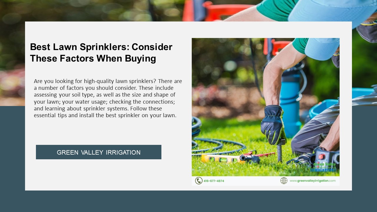 jFactors to Consider When Choosing Lawn Sprinklers