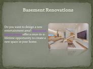 Basement Renovations