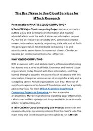 cloud computing in mtech